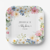 ベビー開花!赤ちゃんシャワー ペーパープレート (正面)