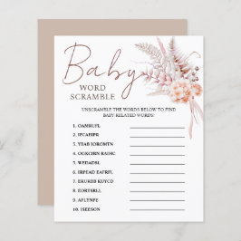 ベビー開花 | Beige Bohoフローラ赤ちゃんシャワーゲーム