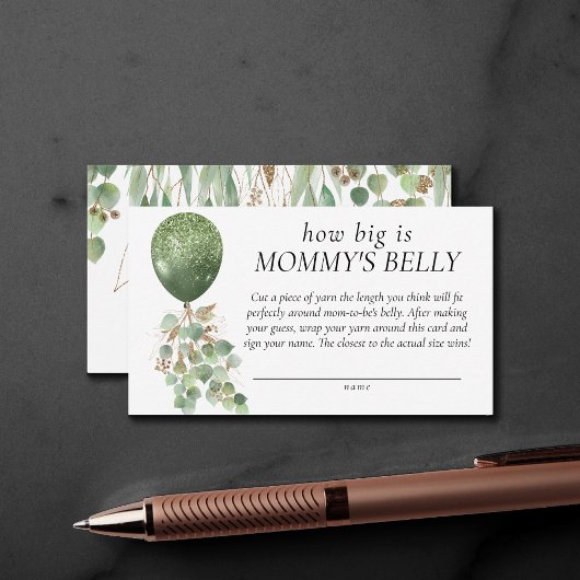 ベビー開花 | Eucalyptus Mommys Bellyの大きさ エンクロージャーカード