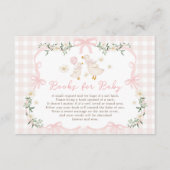 ベビー間抜けガールのためのコケットのグースピンクボウ本 エンクロージャーカード (正面)