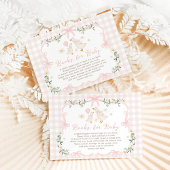 ベビー間抜けガールのためのコケットのグースピンクボウ本 エンクロージャーカード