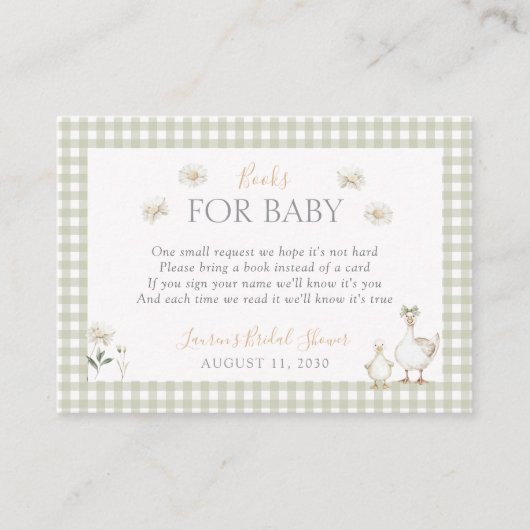 ベビー間抜けグースガお洒落ースシャワー エンクロージャーカード (正面)