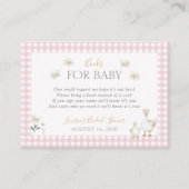 ベビー間抜けグースピお洒落ックシャワー用の本 エンクロージャーカード (正面)