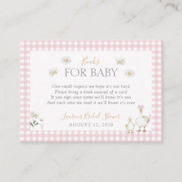 ベビー間抜けグースピお洒落ックシャワー用の本 エンクロージャーカード