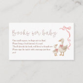 ベビー間抜け用ガチョウ赤ちゃんシャワー本 エンクロージャーカード (正面)