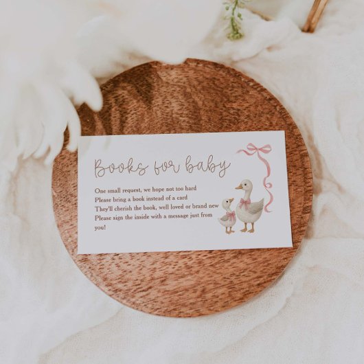 ベビー間抜け用ガチョウ赤ちゃんシャワー本 エンクロージャーカード