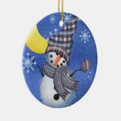 ベビー雪だるまデイテッド記念オーナメント セラミックオーナメント (右)