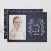 ベビー雪の外は寒い海軍のホワイト写真 ポストカード (正面/裏面)