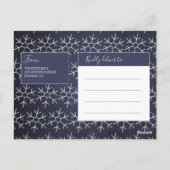 ベビー雪の外は寒い海軍のホワイト写真 ポストカード (裏面)