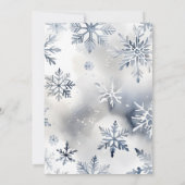 ベビー雪の松の赤ちゃんシャワー外は寒い 招待状 (裏面)