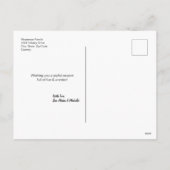 ベビー雪片クリスマス外は寒い シーズンポストカード (裏面)