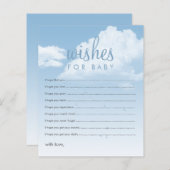 ベビー雲の願い赤ちゃんシャワーアドバイスカード (正面/裏面)