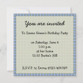 ベビー雷 招待状 (裏面)