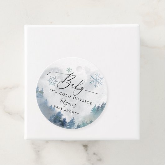 ベビー青い冬のシャワー外は寒い フェイバータグ (インサイチュ)