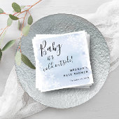 ベビー青い外は冷たいパーソナライズされた スタンダードカクテルナプキン