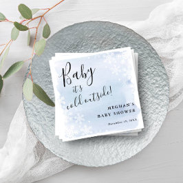 ベビー青い外は冷たいパーソナライズされた スタンダードカクテルナプキン