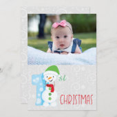 ベビー非常に初めてのクリスマス シーズンカード (正面/裏面)