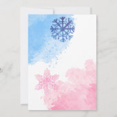 ベビー靴下の冬のクリスマスジェンダーが明らかにする 招待状 (裏面)