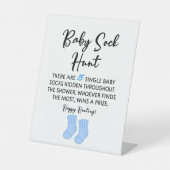 ベビー靴下狩りベビーシャワーゲームサイン 台座サイン (正面)