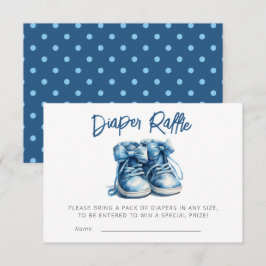 ベビー靴 |ブルーボーイ赤ちゃんシャワーおむつラッフル エンクロージャーカード