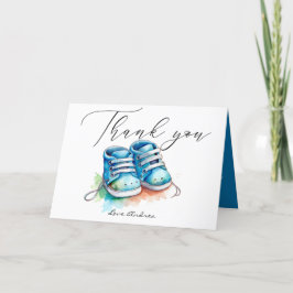 ベビー靴 | Blue Boy Baby Shower サンキューカード