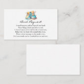 ベビー靴 | Blue Boy Baby Shower Bookリクエスト エンクロージャーカード (正面/裏面)