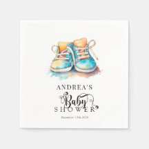 ベビー靴 | Blue Boy Baby Shower Napkins