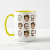 ベビー顔パターングランドパパパ誕生日ギフトファーザー マグカップ (左)