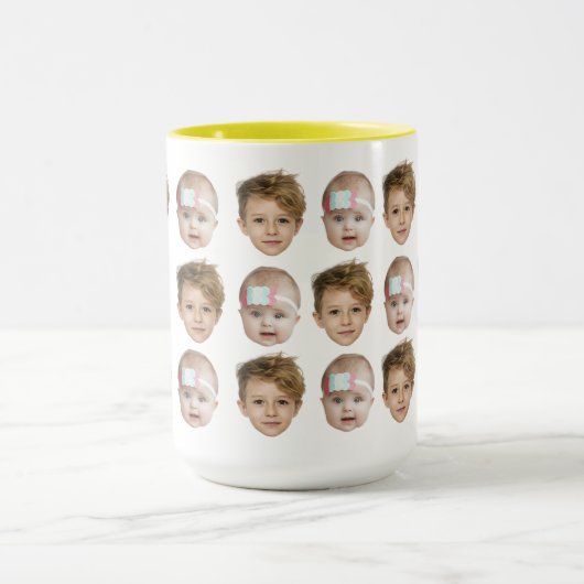 ベビー顔パターングランドパパパ誕生日ギフトファーザー マグカップ (中央)