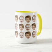 ベビー顔パターングランドパパパ誕生日ギフトファーザー マグカップ (正面右)