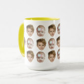 ベビー顔パターングランドパパパ誕生日ギフトファーザー マグカップ (正面左)