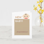 ベビー顔 カード (黄色い花)