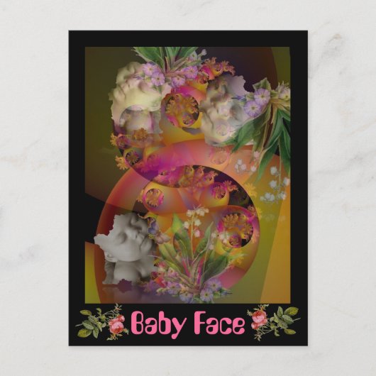 ベビー顔 ポストカード (正面)