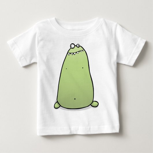 ベビー風変わりTシャツデザイン- Snt Booger Monster ベビーTシャツ (正面)