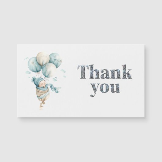 ベビー風船で浮かぶダイヤモンドありがとう (正面)