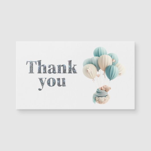 ベビー風船で浮かぶダイヤモンドありがとう (正面)