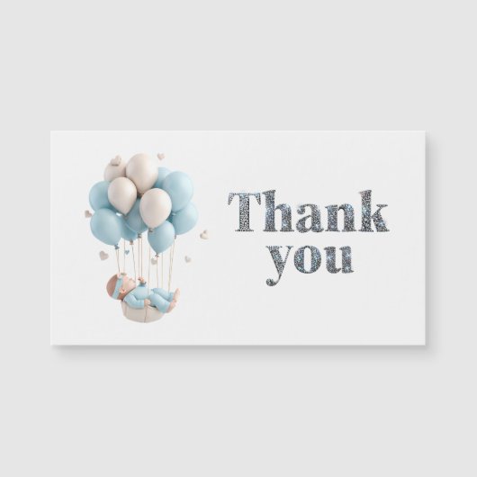 ベビー風船で浮かぶダイヤモンドありがとう (正面)