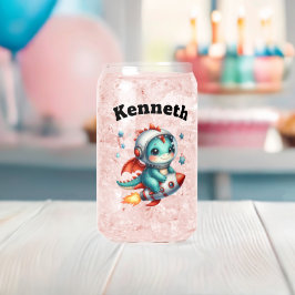 ベビー飛んでいるドラゴン ガラス缶