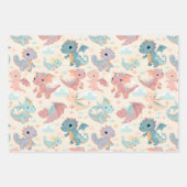 ベビー飛んでいる竜 ラッピングペーパーシート (正面3)