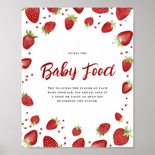 ベビー食いちご赤ちゃんシャワーのサインを推測 ポスター (正面)