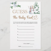 ベビー食の冬の赤ちゃんシャワーゲームを推測。 (正面)