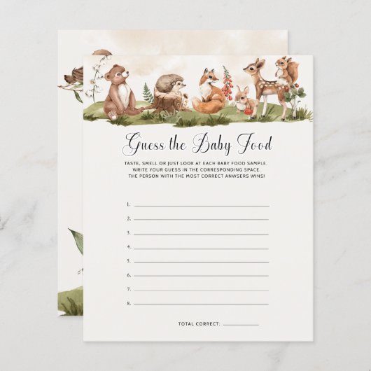 ベビー食の赤ちゃんシャワーゲームを推測 (正面/裏面)