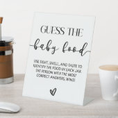 ベビー食の赤ちゃんシャワーゲームを推測 台座サイン (インサイチュ)