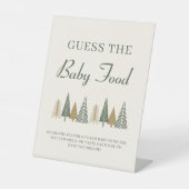 ベビー食べ物の冬の赤ちゃんシャワーゲームを推測 台座サイン (正面)