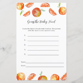 ベビー食べ物の小さなかわいこちゃん赤ちゃんシャワーゲームを推測