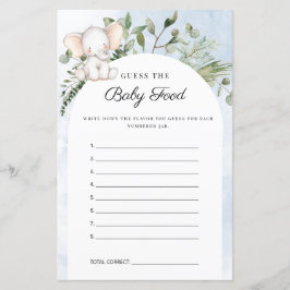 ベビー食べ物の少年の青い赤ちゃんシャワーゲームを推測