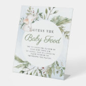 ベビー食べ物の少年ゾウの赤ちゃんシャワーのサインを推測 台座サイン (正面)