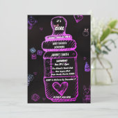 ベビー食べ物を与えボトルベビシャワー招待状 招待状 (スタンド正面)