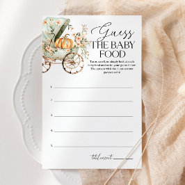 ベビー食べ物秋カボチャ赤ちゃんシャワーゲームを推測