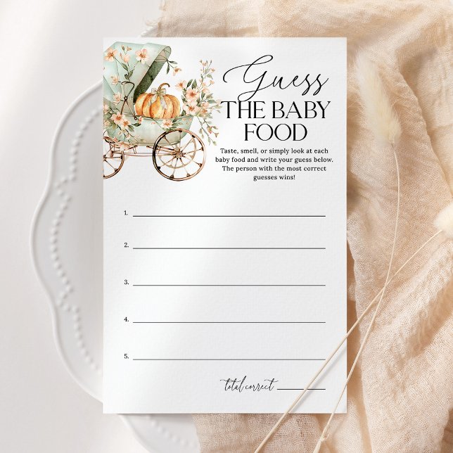 ベビー食べ物秋カボチャ赤ちゃんシャワーゲームを推測 (クリエイターアップロード済み)